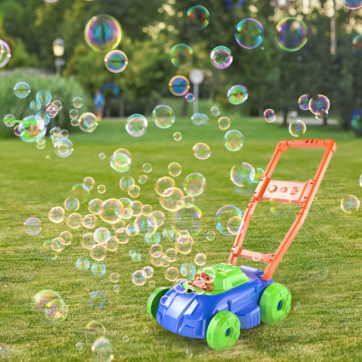 TEMI Bubble Lawn Mower for Kids, Automatic Bubble Mower with Music