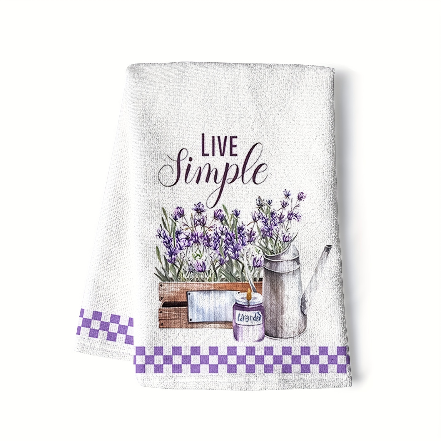 Lavender Printed Dish Towel, Cute Kitchen Towel, Soft Absorbent Fingertip  Towel, Kitchen Cleaning Dish Cloth, Bathroom Supplies, Housewarming Gift -  Temu Australia