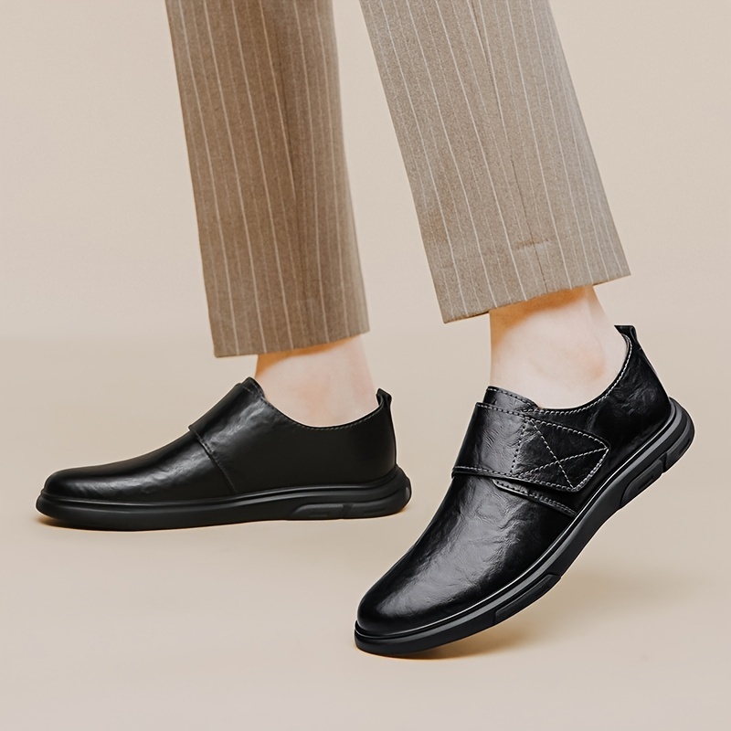 CLOHOO Men's Leather Outdoor Loafer Shoes