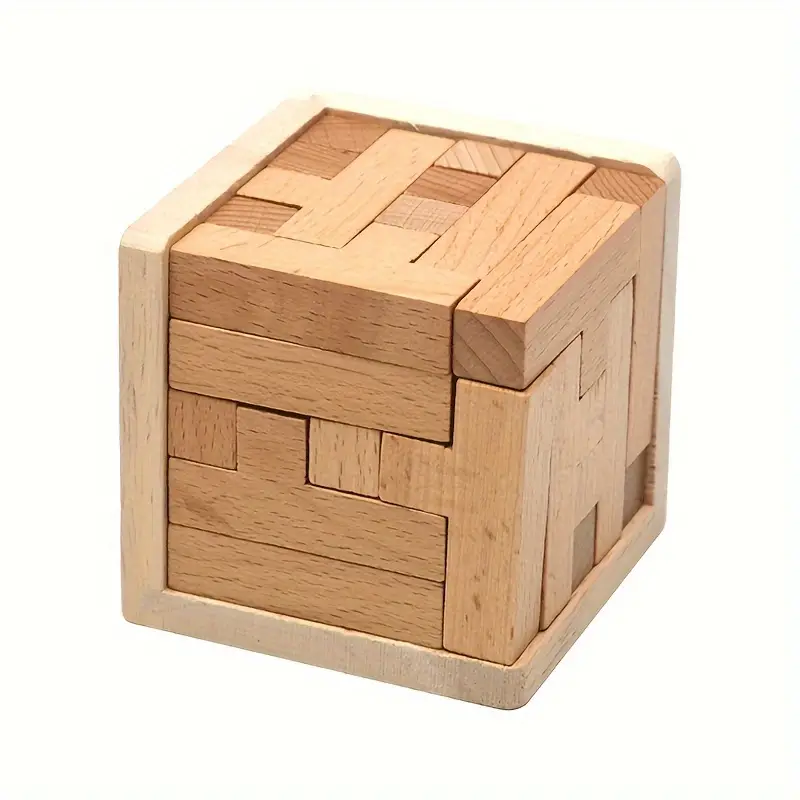 Wooden 3d Puzzles 25 T shaped Blocks classic Luban Lock Cube - Temu