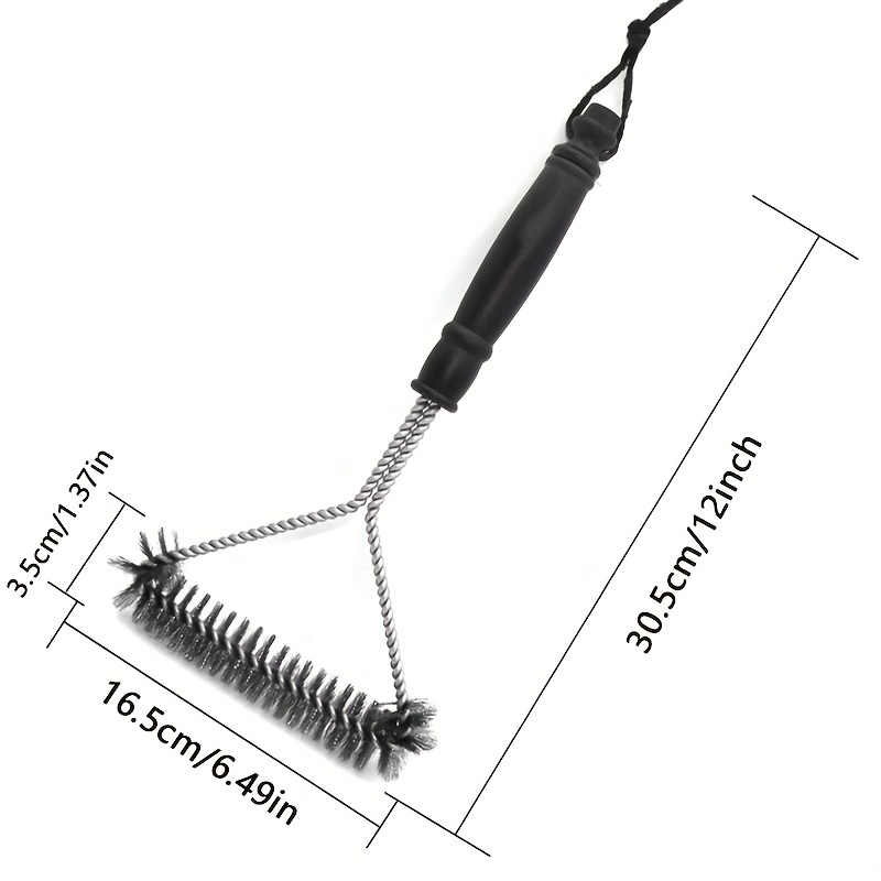 Grill Cleaner Long Handle Y shaped Curly Brush For Outdoor - Temu