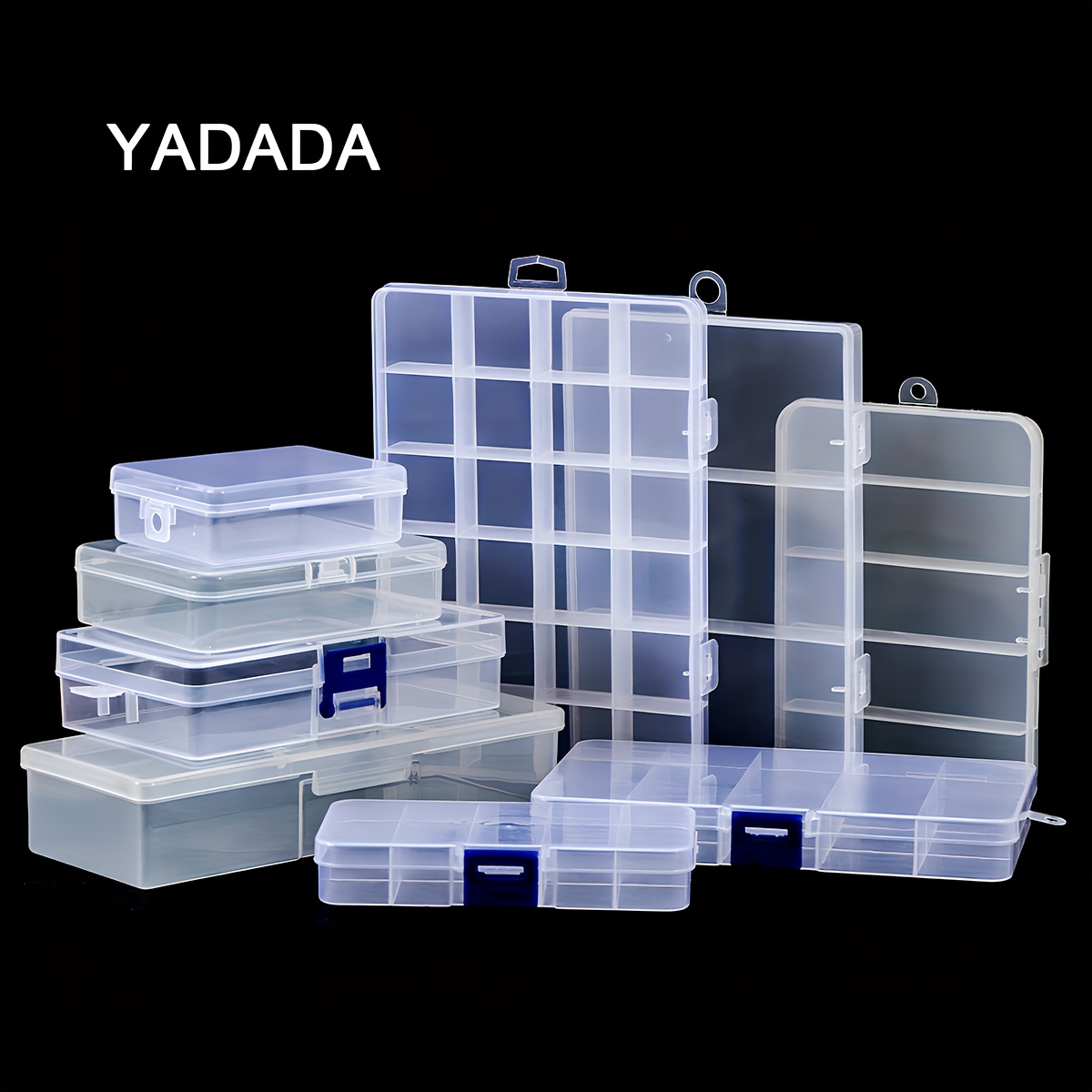 Yadada Clear Plastic Organizer Box Container Craft Storage - Temu