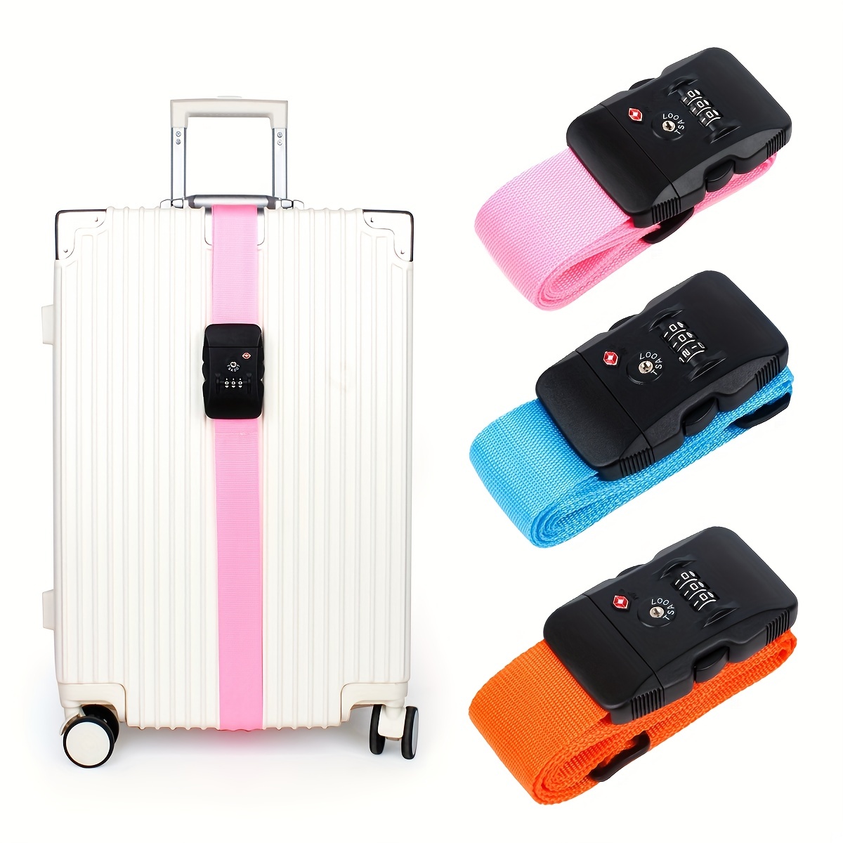 1PC Travel Luggage Strap Adjustable Password Lock Packing Belt