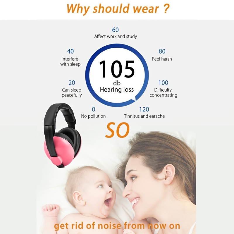 Protección del oído del bebé, auriculares con cancelación de ruido