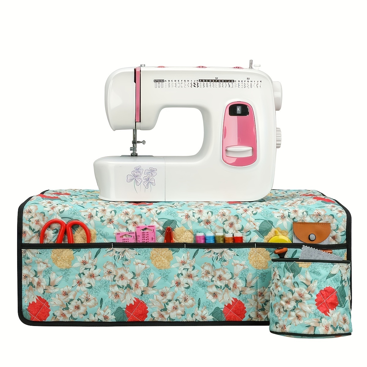 1PC Sewing Machine Dust Cover Sewing Machine Cover With Pockets For Extra  Accessories Brother And Janome Sewing Machines