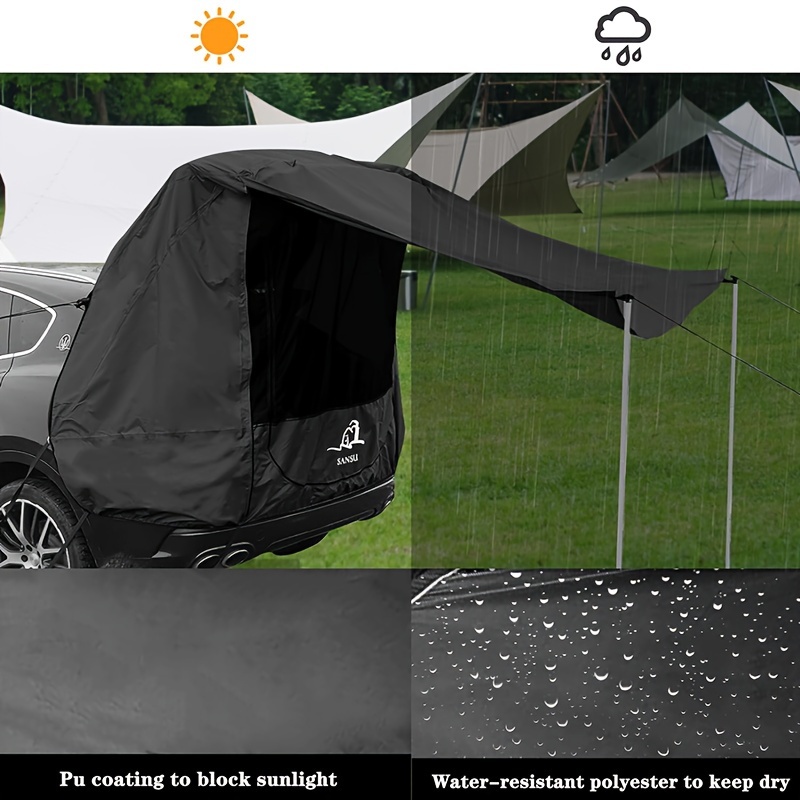 duhe189014 Heckklappen-Schatten-Markisen-Zelt, einzigartiges  Sonnenschutz-Regenschutz-Kofferraum-Zelt, Auto-Markisen-Sonnenschutz