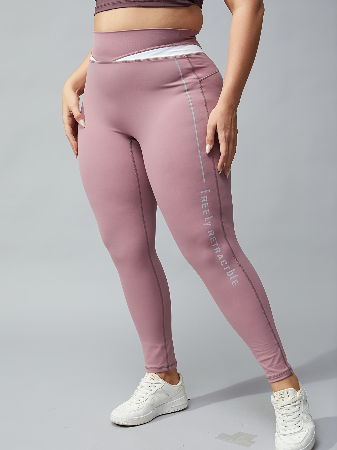 Plus Size Quick Drying High Breathable Sports Leggings - Temu