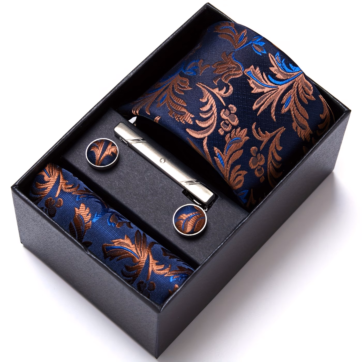 Paisley Tie Men Wedding Gift Box - ربطة عنق مع منديل جيب هدية زفاف