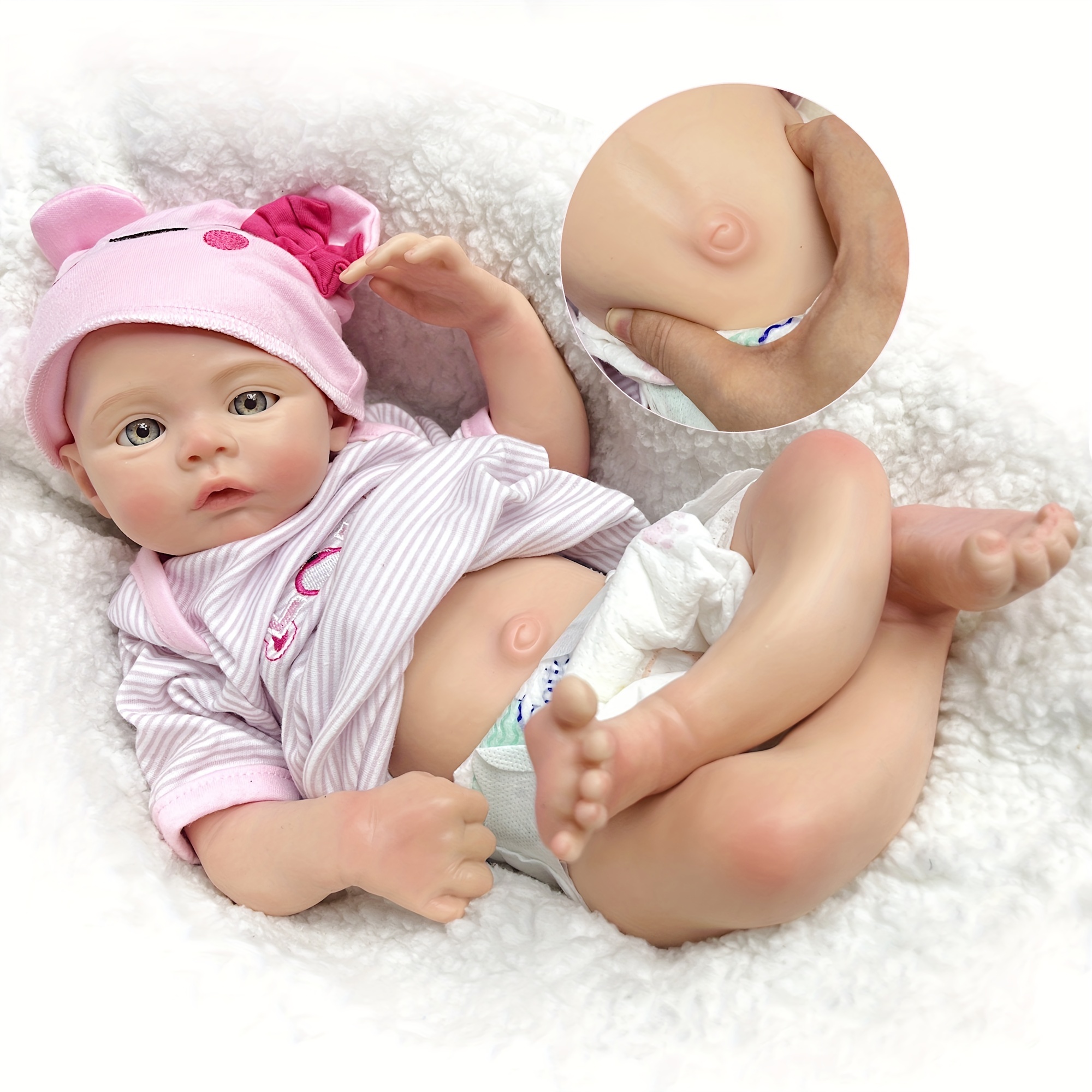 Poupée Bébé En Silicone De 15 Pouces Poupées Bébé Reborn - Temu Canada