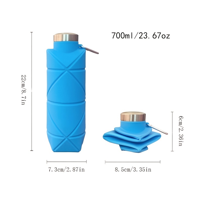 Collapsible Water Bottles - Water Cup 16Oz BPA Free Silicone Foldable Water  Bott