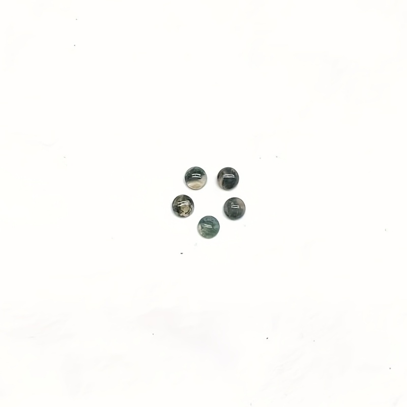 Agate Ring Face 8mm Round Flat Convex DIY B