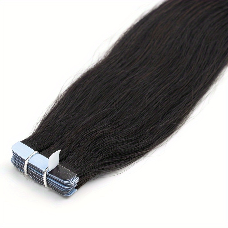 Silky Straight Tape In Human Hair Extensions Remy Skin Weft Temu Canada
