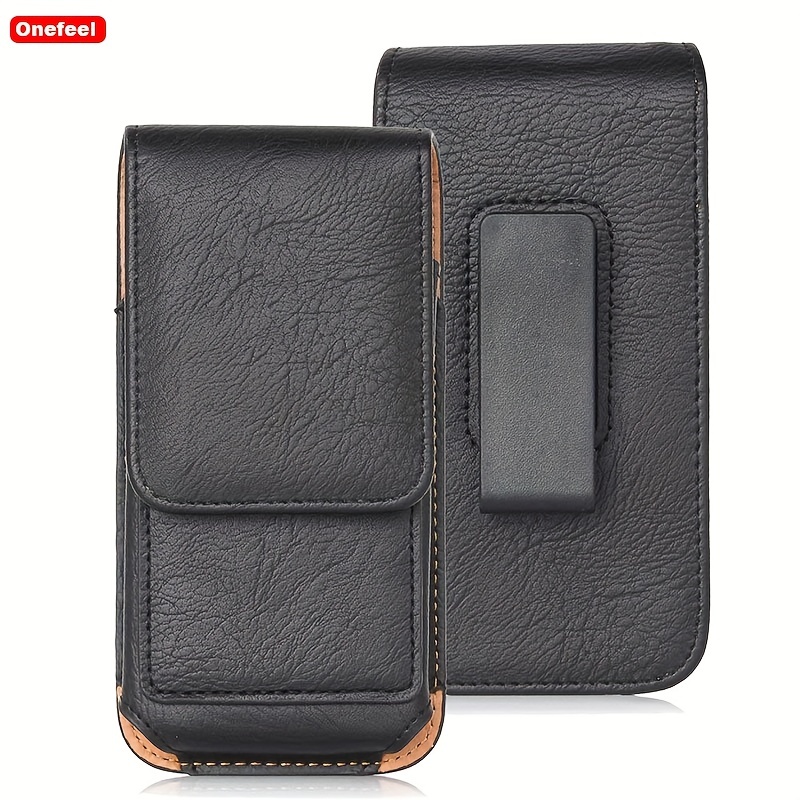 Universal Leather Cellphone Holster Case With Belt Clip For - Temu