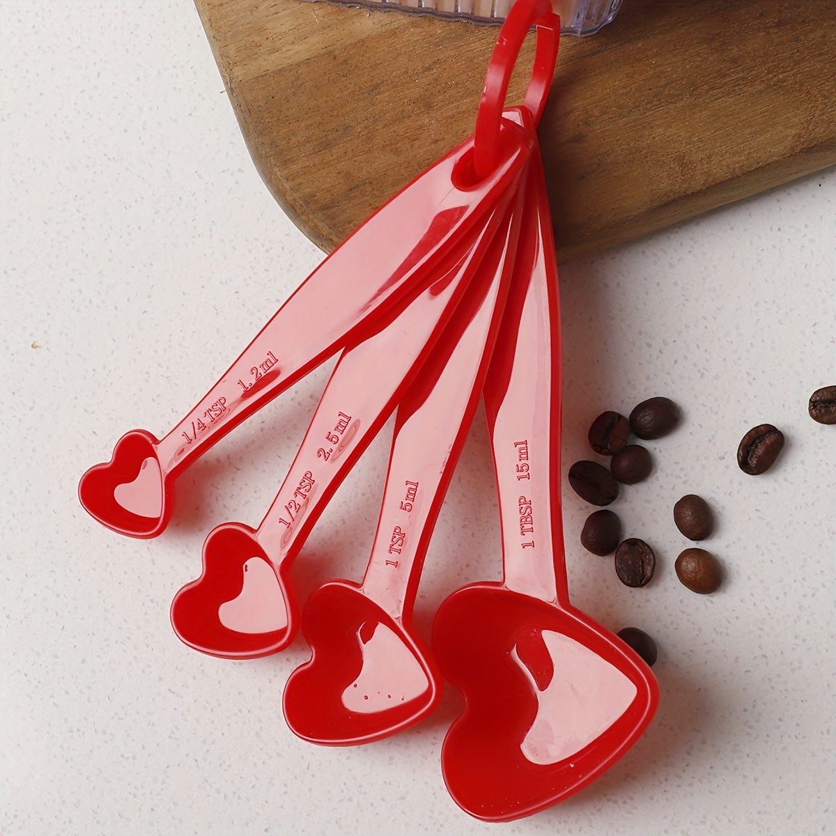 Measuring Spoon Set, Heart Shaped Plastic Measuring Spoons, Creative Cute  Kitchen Baking Measuring Spoon For Dry And Liquid Ingredients, Coffee  Measuring Spoon, Kitchen Stuff, Cheap Stuff - Temu