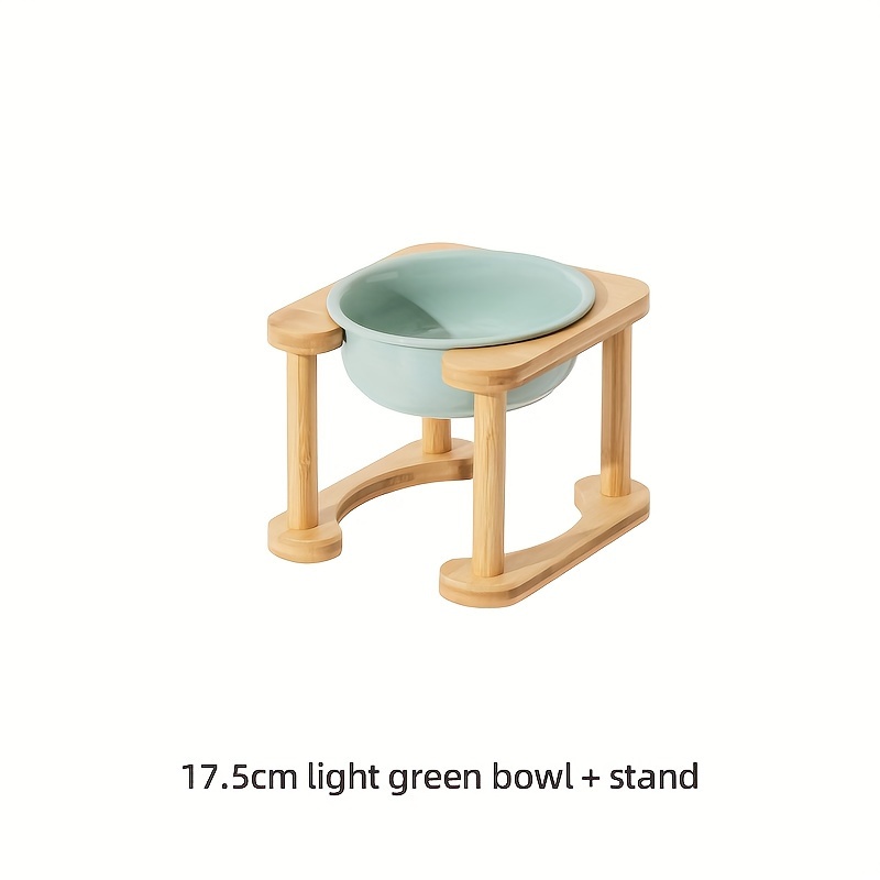 Elevated dog bowl stand with storage shelves 2 bowls included