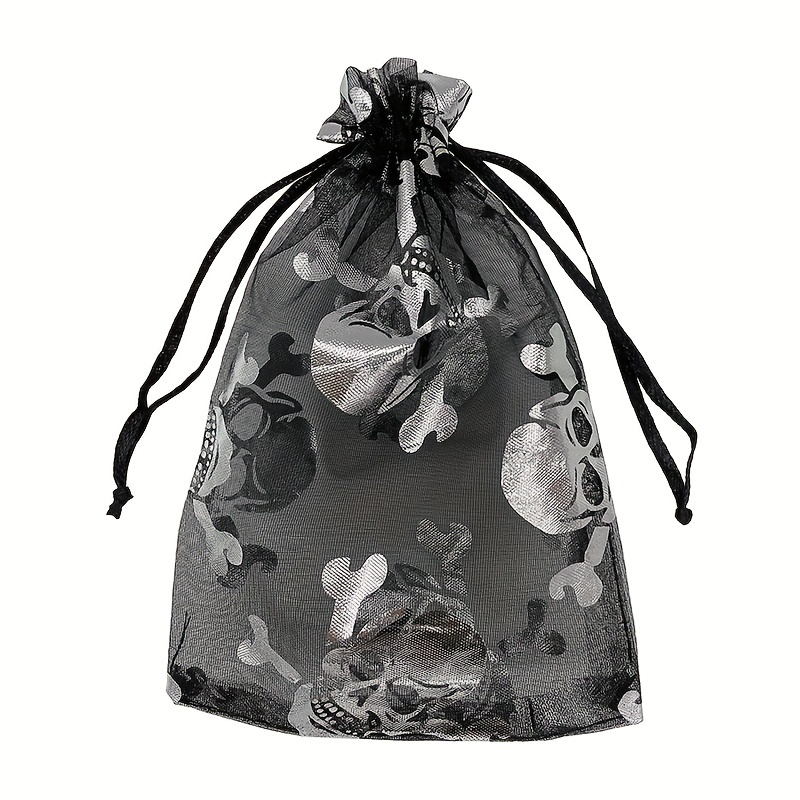 Black Organza Bags 4x6 With Drawstring Jewelry Bags - Temu