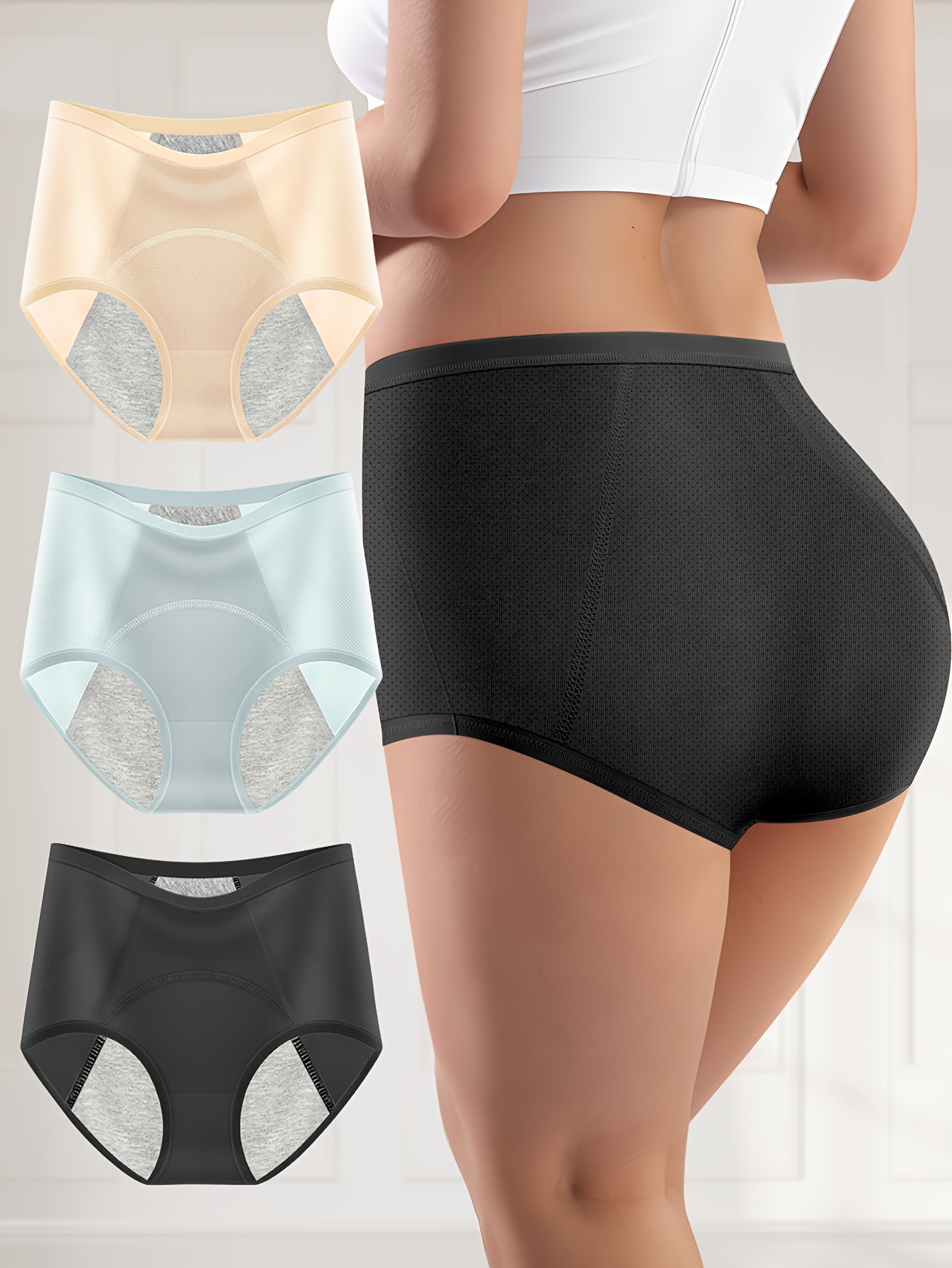 Women's Elegant Panties Plus Size Hole Mesh Seamless - Temu