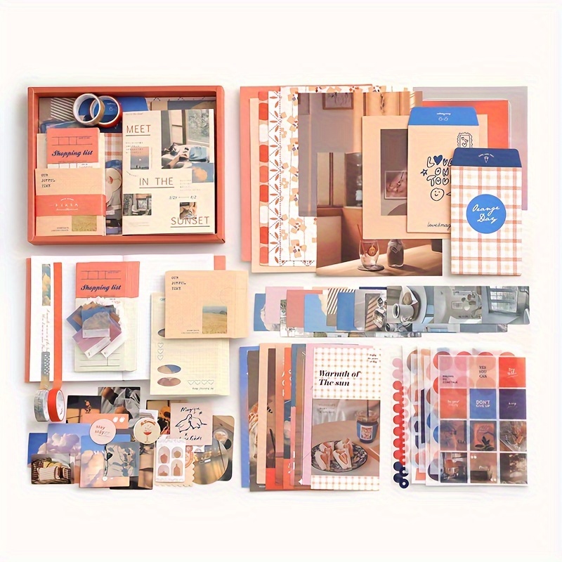 Scrapbook Kit - Artistic Scenery and Architecture Oil Painting Journal Stationery Gift Set