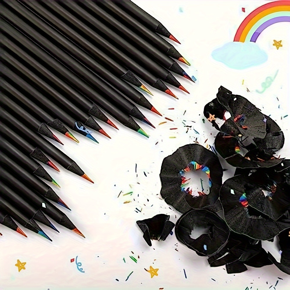 Rainbow Colored Pencils 7 Colors Gradient Colored Pencils - Temu