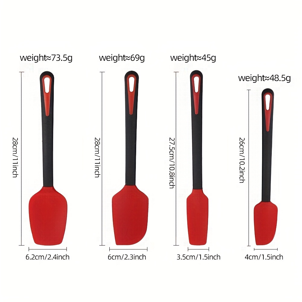 Heat Resistant Silicone Spatulas - Dishwasher Safe Baking Tools For Kitchen  Gadgets And Home Kitchen Items - Temu