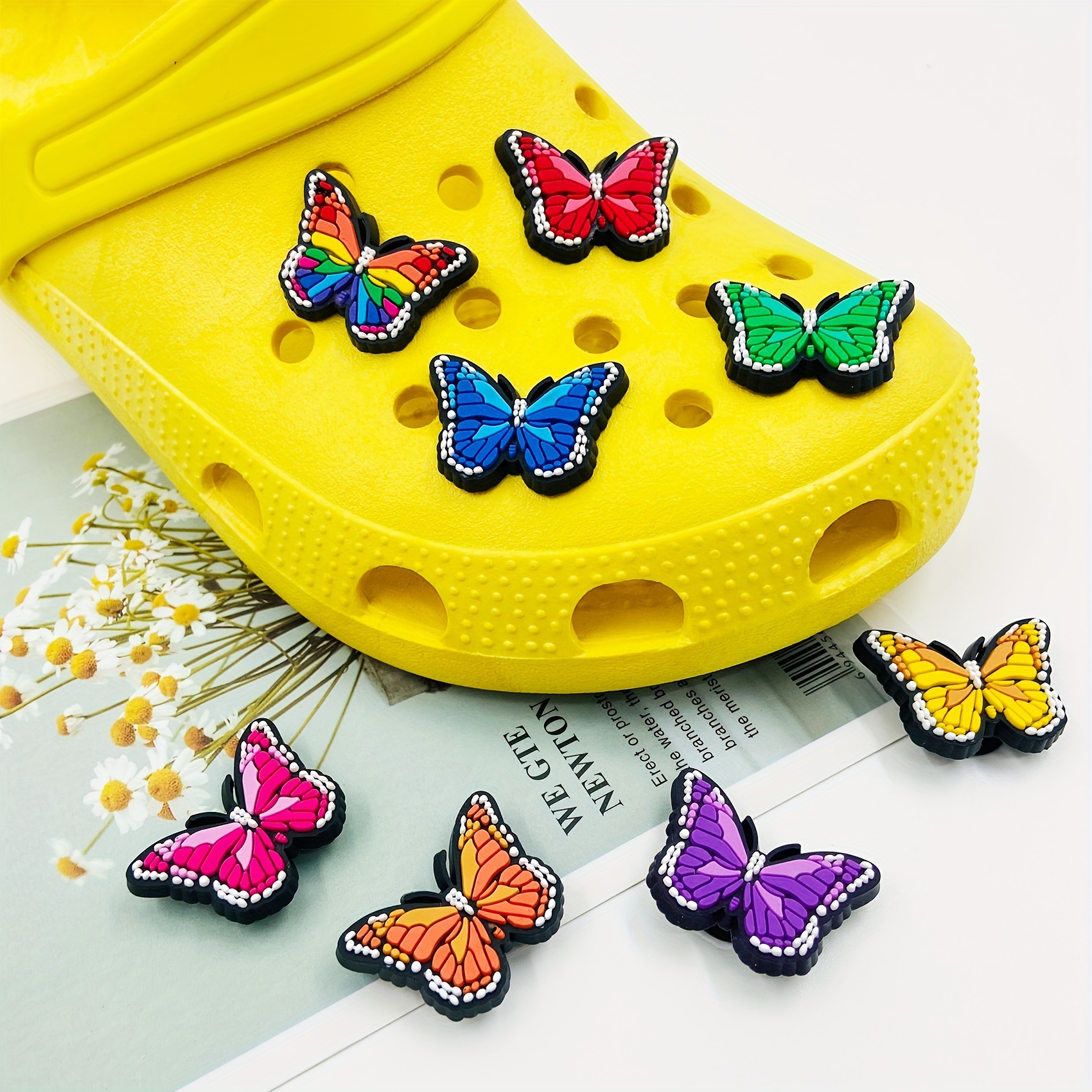 CROCS, Accessories, Piece Crocs Designer Butterfly Flower Perfume Bling  Charms Shoe Decoration