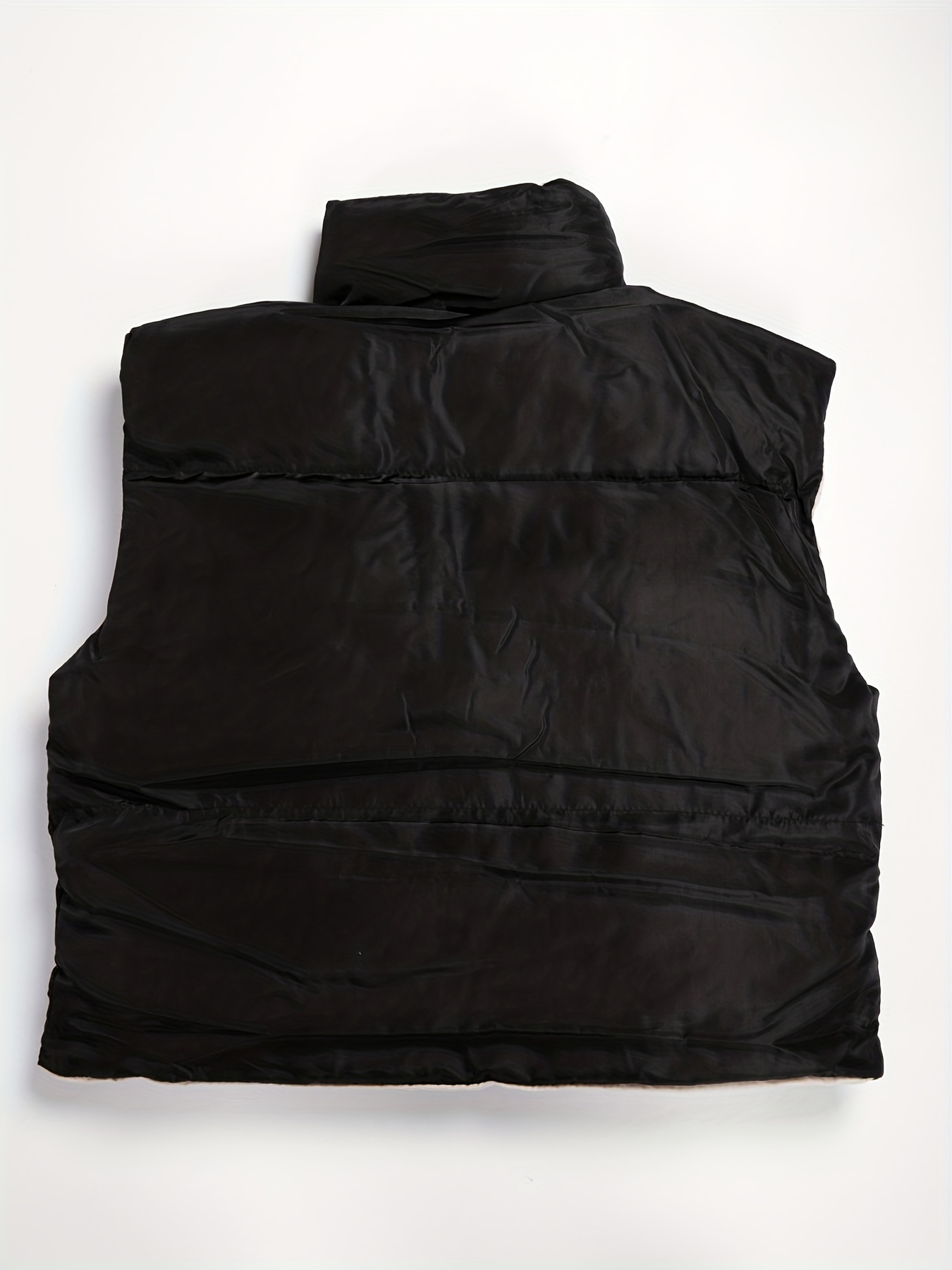 Solid Zip Cotton padded Jacket Coat Casual Sleeveless Vest - Temu