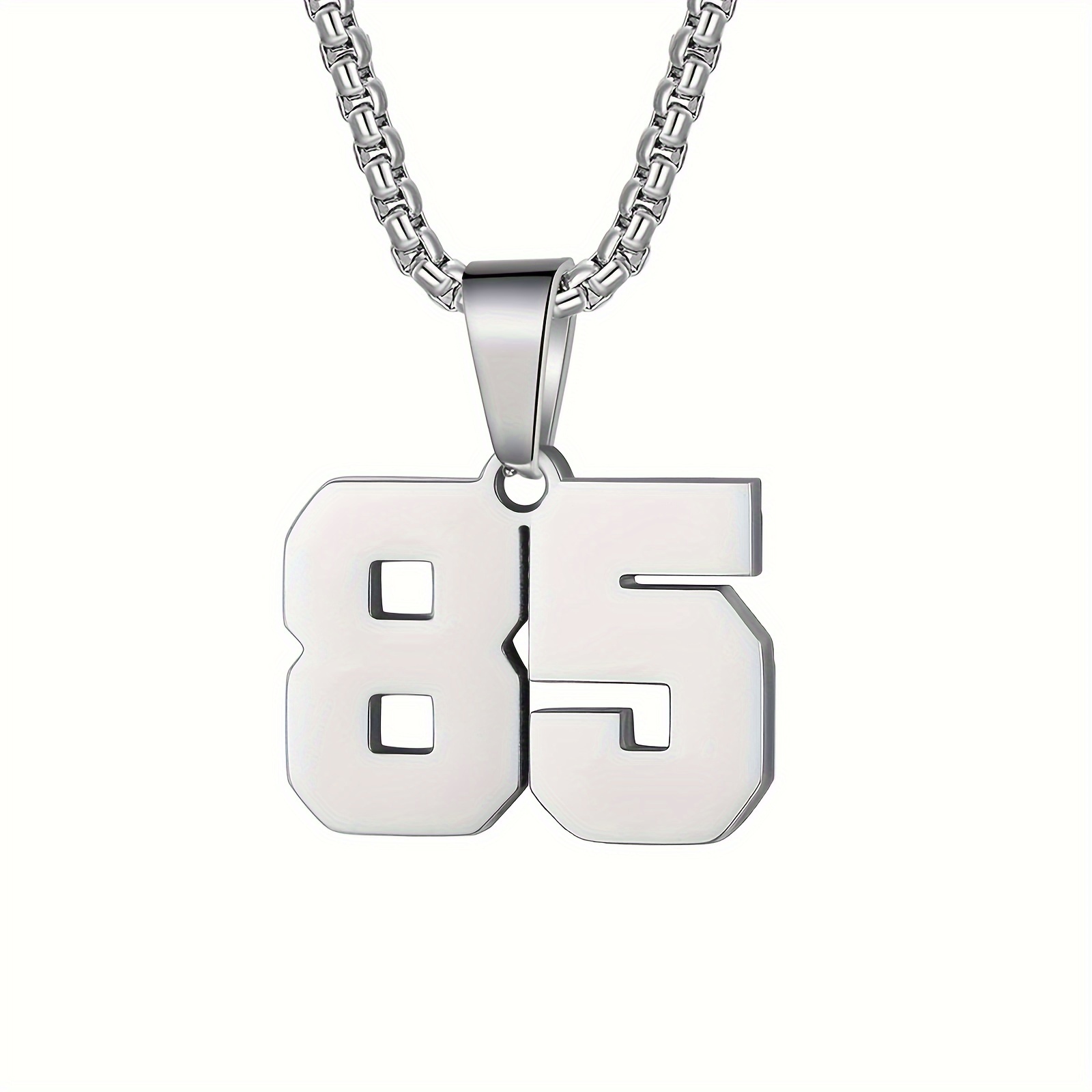 Fashion Men's Lucky Number Necklace Adjustable Stainless - Temu