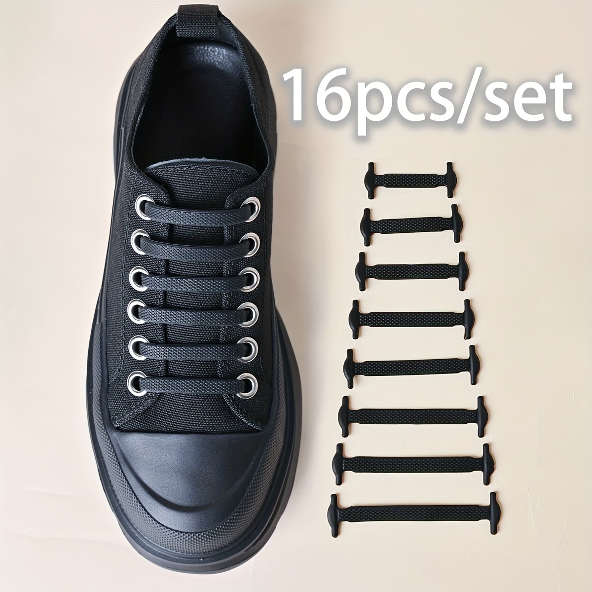 16 Unids/set Cordones Elásticos De Silicona Para Perezosos, Sin Ataduras Y  Fáciles De Poner Cordones De Zapatos Coloridos