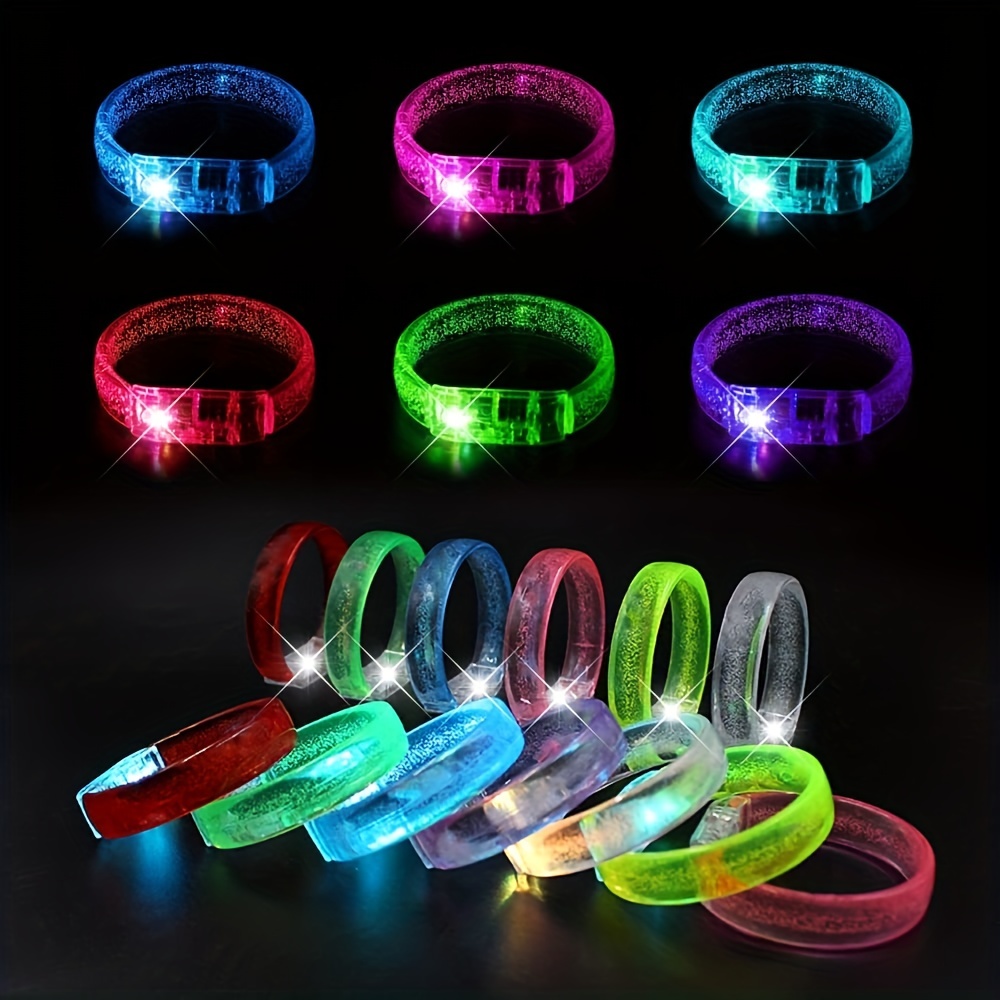 Led Sticks Bracelets Wristbands Glow In The Dark Party - Temu