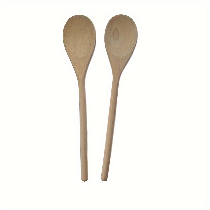 Long Handle Wooden Tasting Spoons -12 inch - Set/6- Chef Tasting/Stirring  Spoons