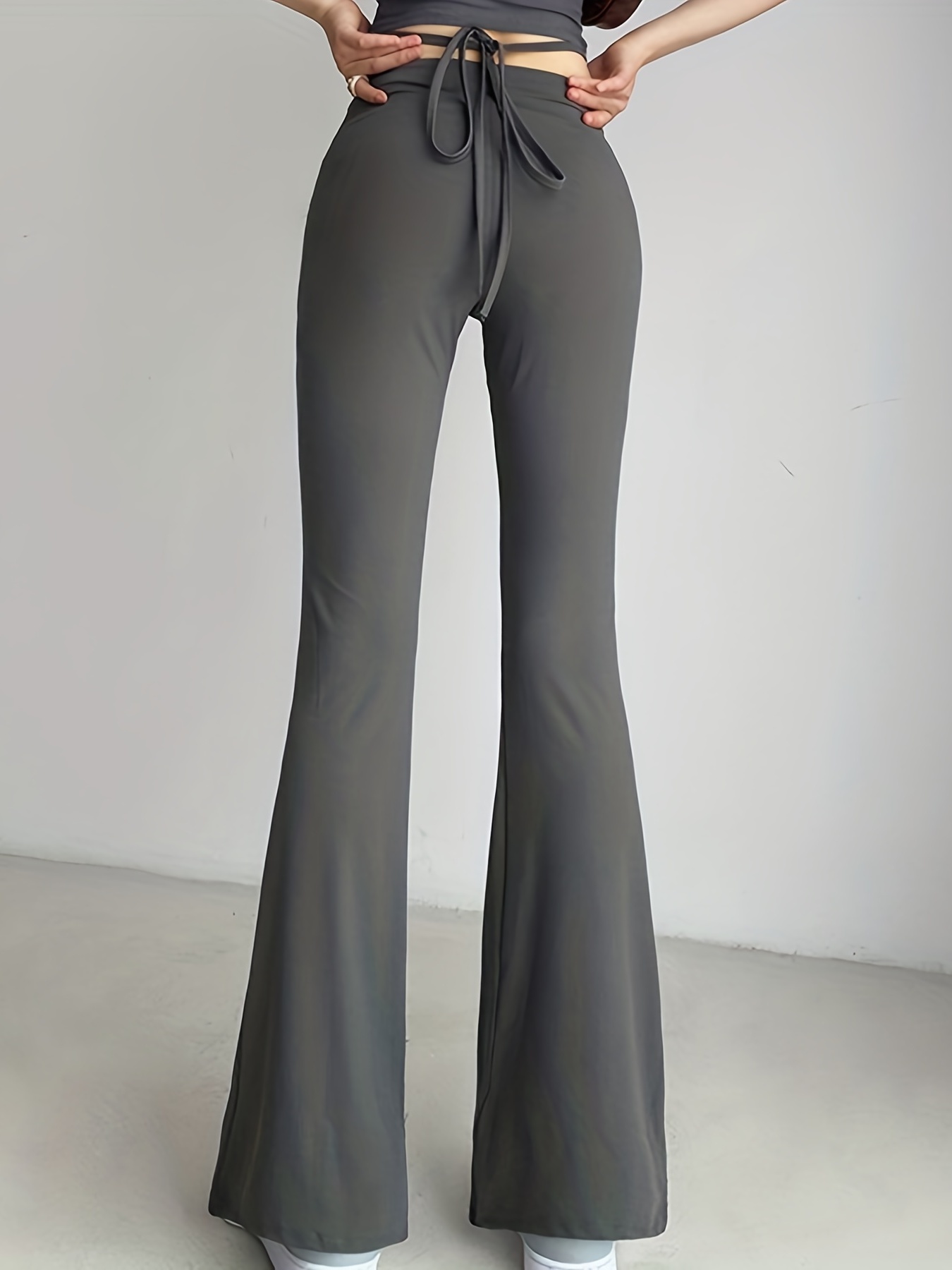 Criss Cross Flare Leggings Sexy Casual Every Day Flare Pants