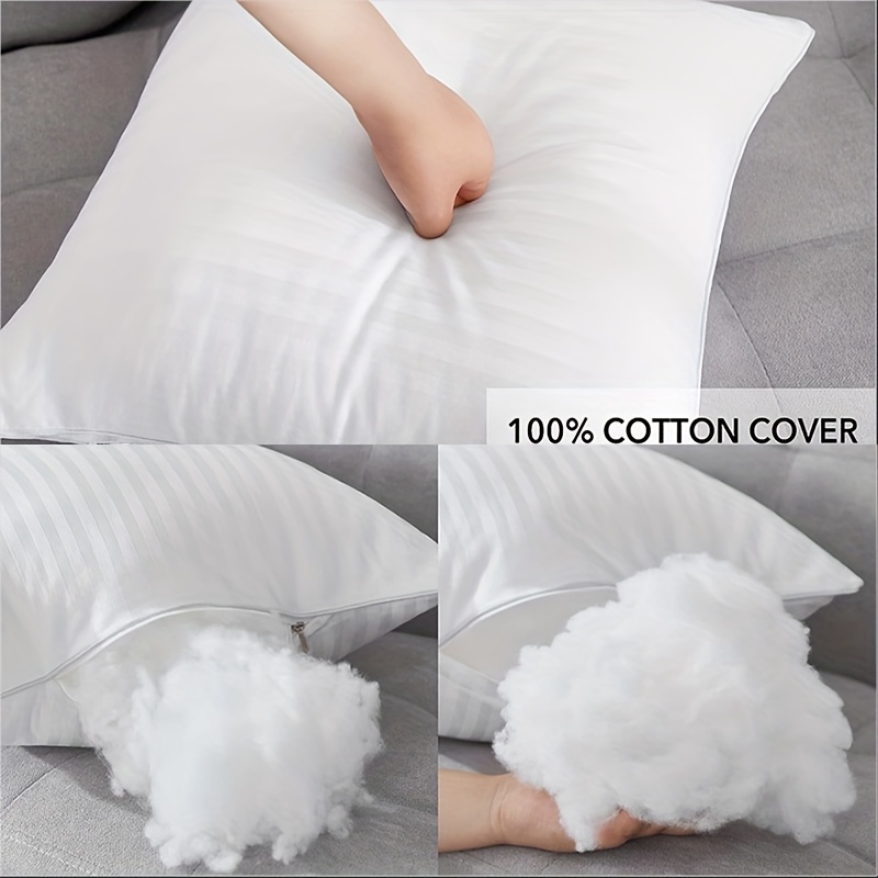 OUBONUN 16 x 16 Pillow Inserts (Set of 2) - Throw Pillow Inserts with 100% Cotton Cover