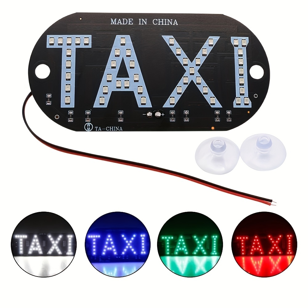 12v Led Taxi Sign Light Increase Visibility Improve Safety - Temu Finland