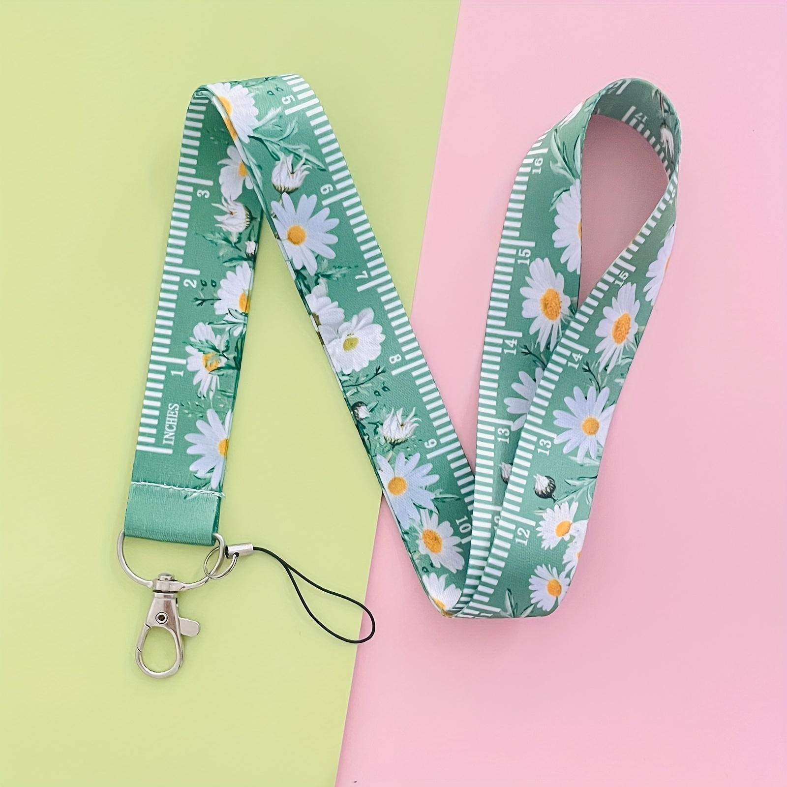 Flowers Ruler Lanyard Lanyards For Id Badges Cute Lanyards - Temu