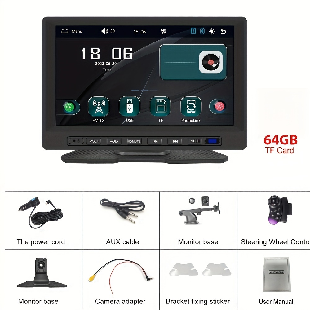 7 Zoll Auto Monitor Für Android Auto/CarPlay Autoradio - Temu Germany