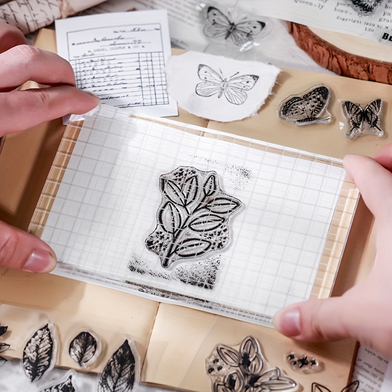 UCEC 8 Sheets Clear Stamps, Vintage Plants and Flowers Silicone Stamps for  Crafting, Rubber Stamps for Card Making Decoration and DIY Scrapbooking