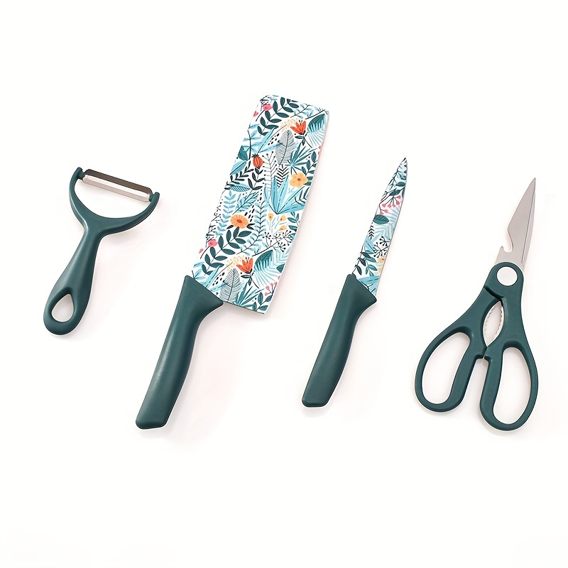 4-Piece Cutting Board Set with Knife & Shears