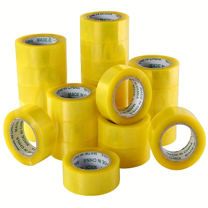Tradineur - Rollo de celo, cinta adhesiva amarilla transparente,  reparación, sellado, uso general en oficina, colegio, hogar, 33