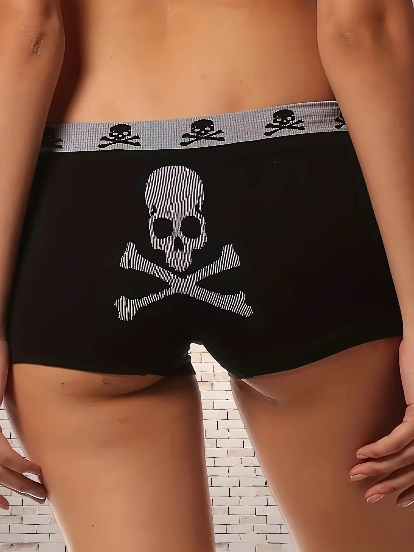 Victorian Skull Booty Shorts S-XL goth punk pirate toxic crossbones 19th  panties