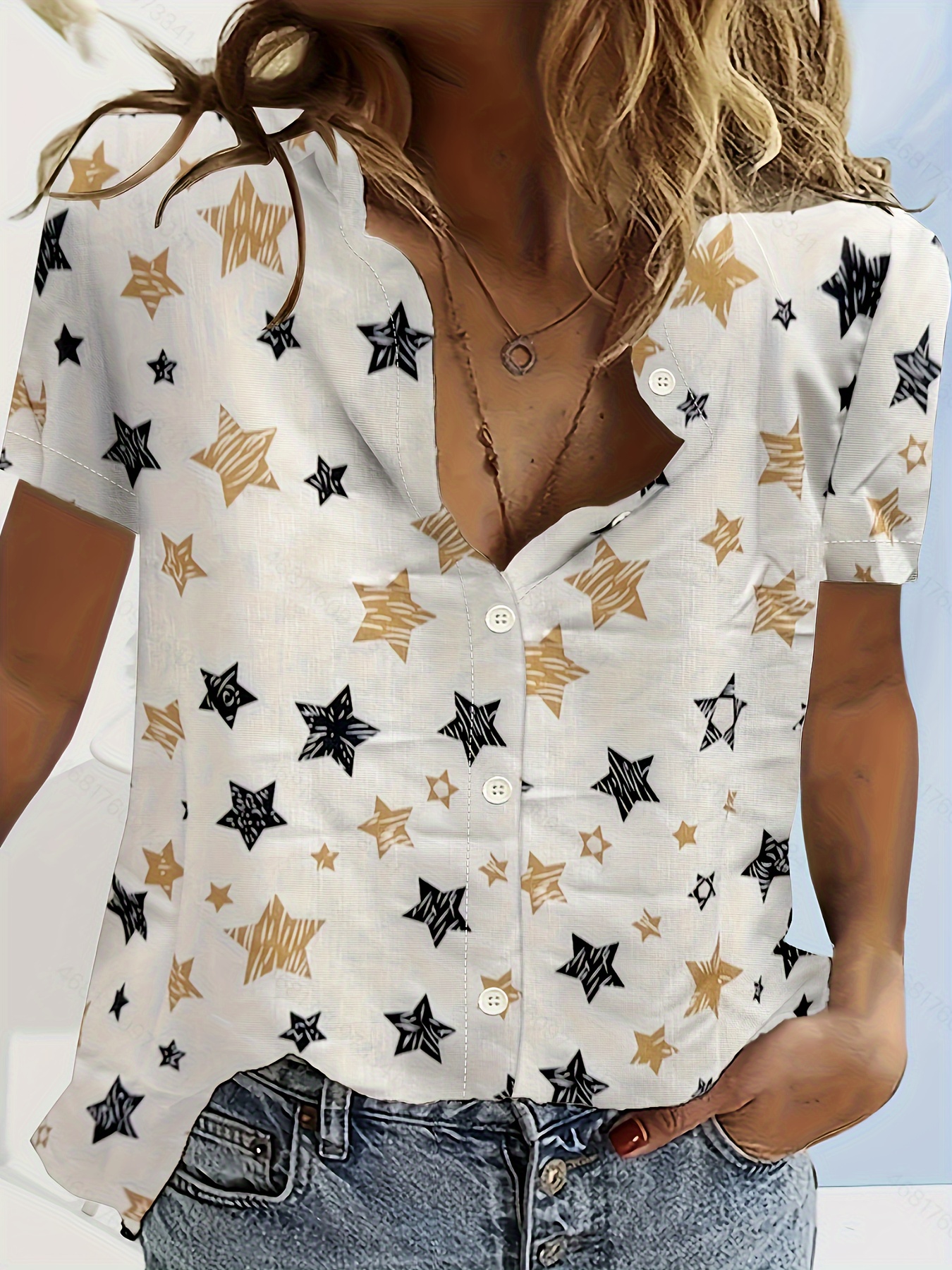 Camisa de best sale estrellas mujer