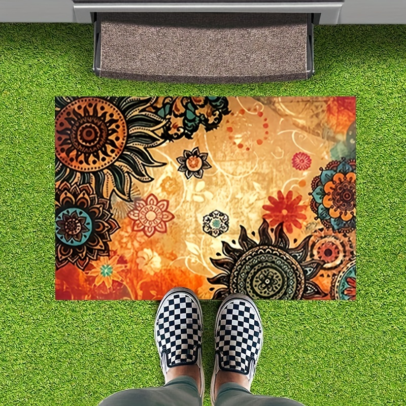 Boho Retro Style Kitchen Rugs Floor Mats Resistant Rooster - Temu