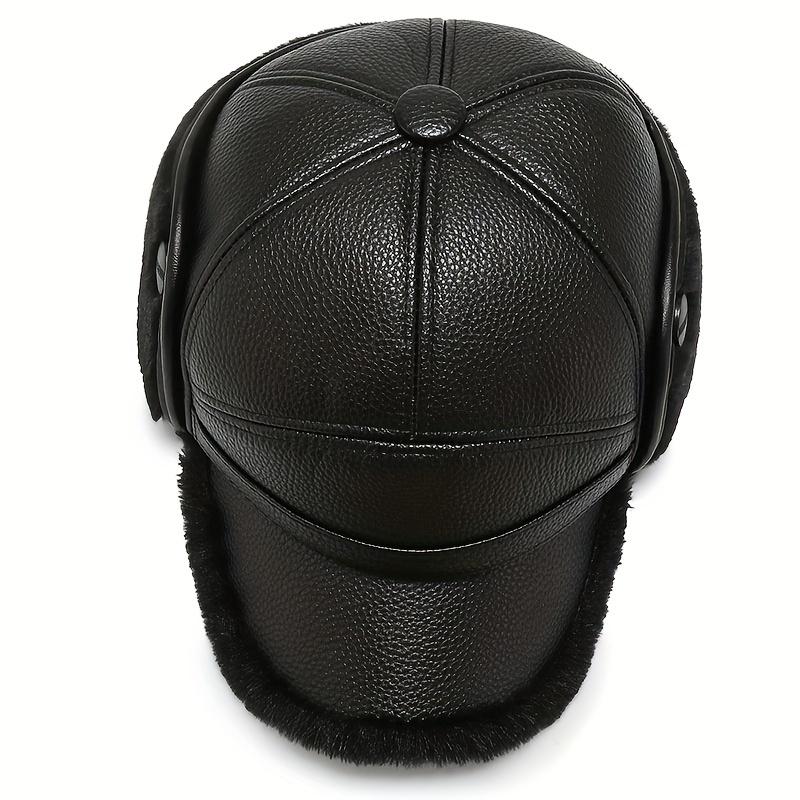 Men's Warm Wide Brim Baseball Cap for Winter Outdoor Ear Protection