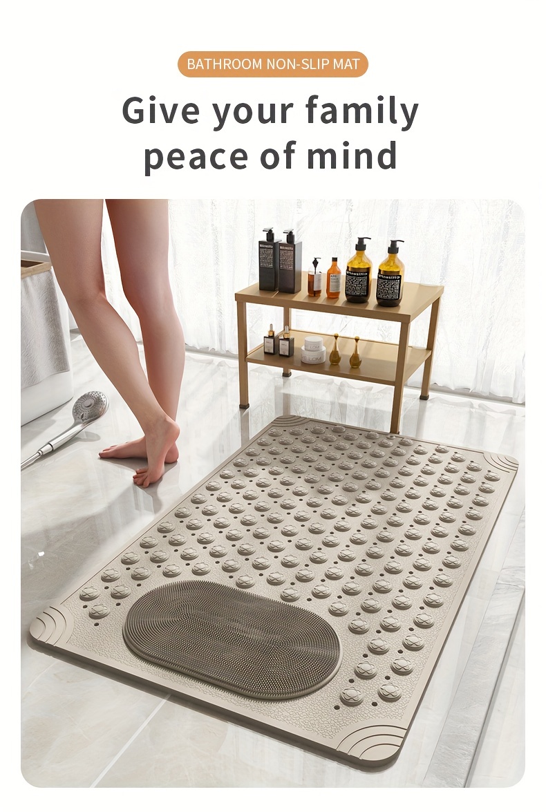Anti slip Shower Stall Mat Shower Room Mats With Drain Holes - Temu