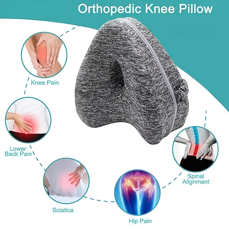 Knee Pillow With Elastic Strap, Orthopedic Leg Positioner Cushion, Great  Compatible Spine, Hip, Back, Joint And Sciatic Nerve Alignment