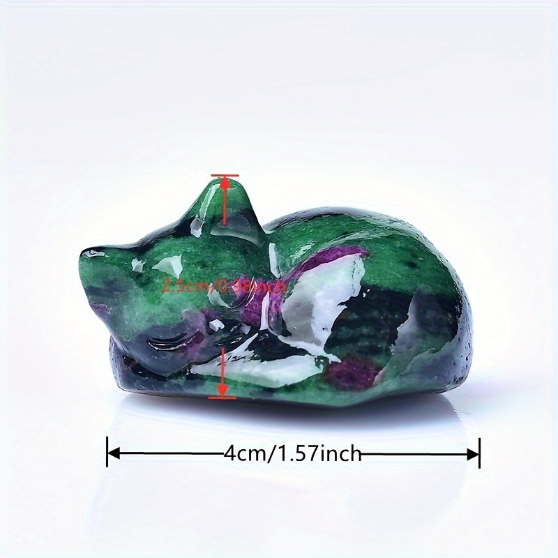 1 шт. кристаллическая резьба спящего кота кристальный подарок для дома минерал образец детали 0