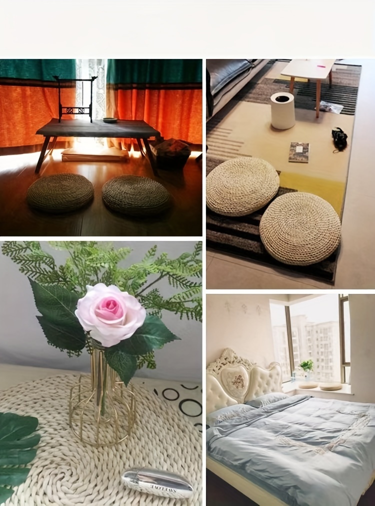 Grass Woven Futon Corn Skin Woven Sitting Mat Tatami Rice - Temu