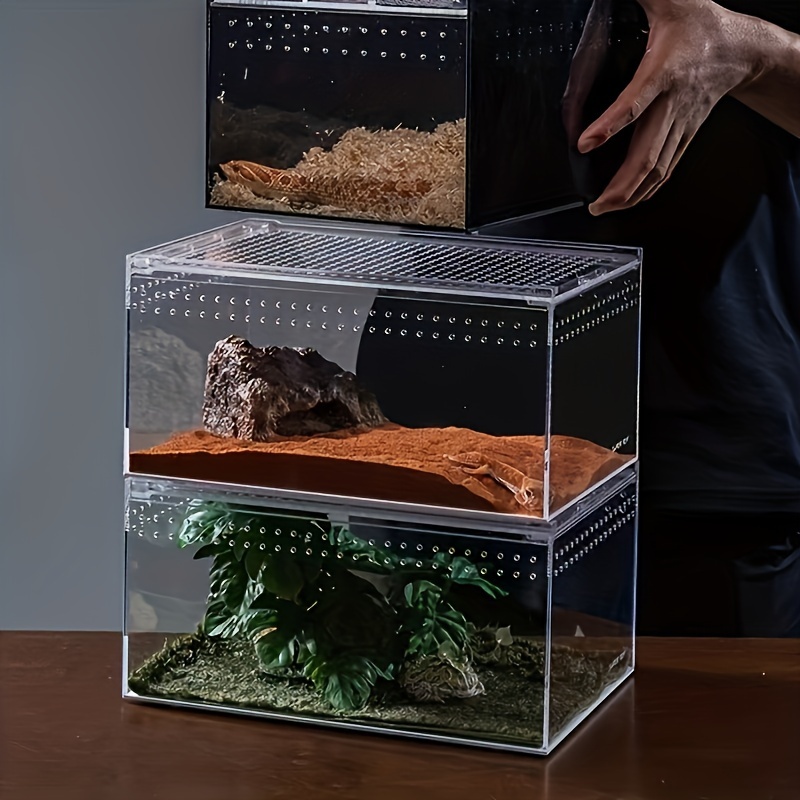 Reptile Pet Breeding Box Acrylic Box For Turtle Gecko Horned Temu