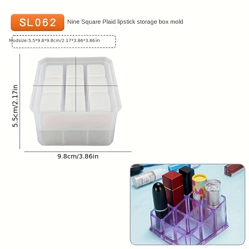 DHSHRUN Box Resin Molds, Silicone Jewelry Box Molds with 9