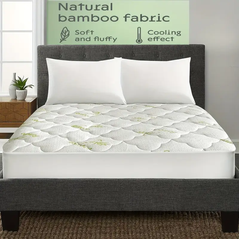 Ultra Soft Natural Bamboo Mattress Cover Thick Mattress Cooling