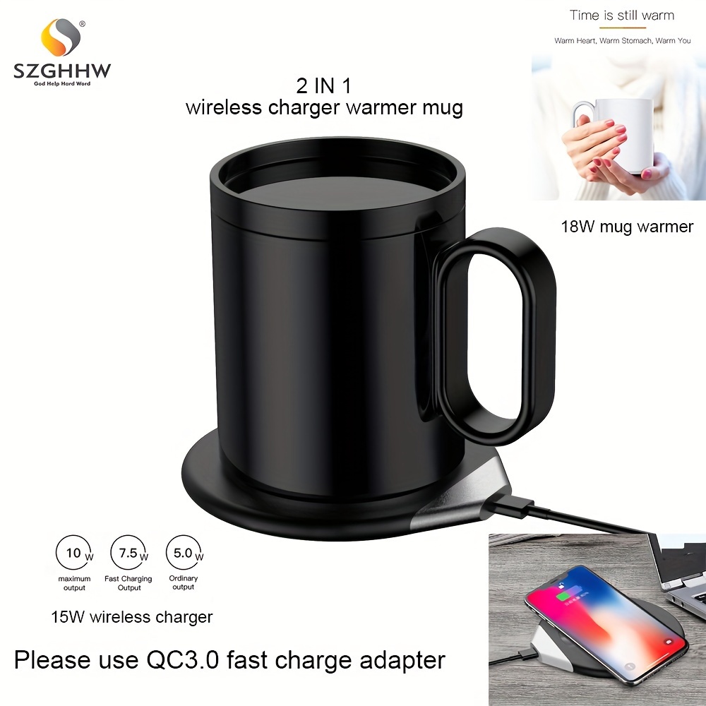 Coffee Cup Warmer For Desk 3-Gears Adjustable Temperature Coffee Mug Warmer  With Drink Water Reminder and Auto On/Off Gravity-Induction
